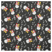 Tissu Trombone Snowman Music Notes Motif (Échantillon)