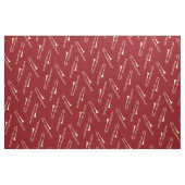 Tissu Trombones Music Musicien Salle Décor Rouge (Fat Quarter)