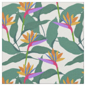 Tissu Tropical Bird of Paradise Floral Pattern (Fermer)