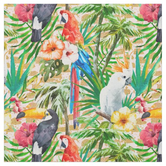 Tissu Tropical Birds (Fermer)