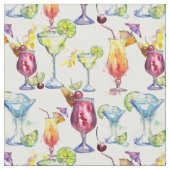 Tissu Tropical Cocktail Fun Watercolor motif (Fermer)