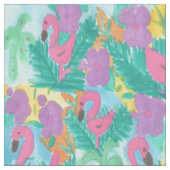 Tissu tropical de jungle de Flamant rose (Fermer)