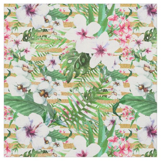 Tissu Tropical Flowers (Fermer)