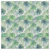 Tissu Tropical Jungle Feuilles Fabric (Fermer)