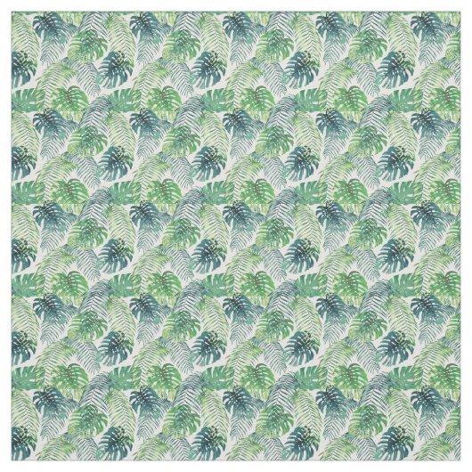 Tissu Tropical Jungle Feuilles Fabric (Échantillon)