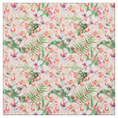 Tissu Tropical Pink Flamingos Fabric (Échantillon)