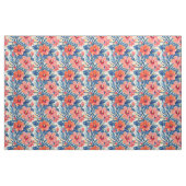 Tissu Tropical Summer Floral Pattern Hibiscus Fleurs (Fat Quarter)