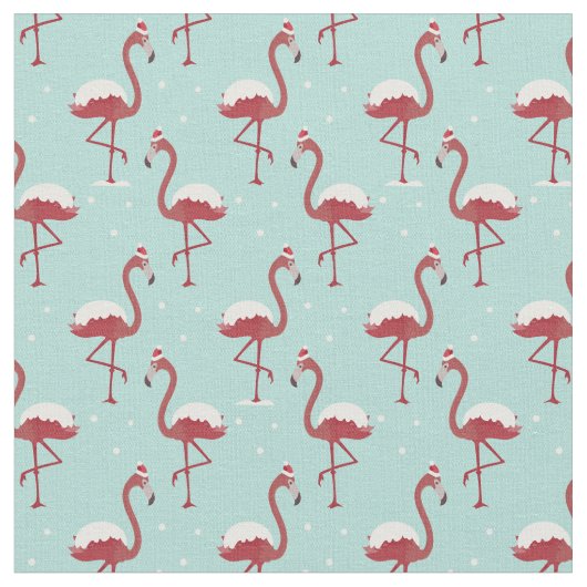 Tissu Tropical Winter Flamingo Pattern (Fermer)