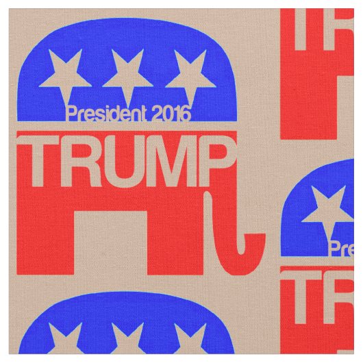 Tissu Trump pour le président 2016 Elephant (Fermer)