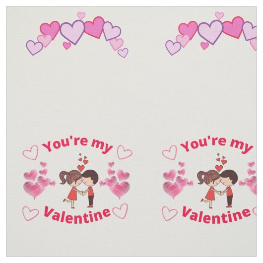 Tissu Tu es ma Saint Valentin (Échantillon)