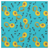 Tissu Tuba Music Notes Motif (Échantillon)