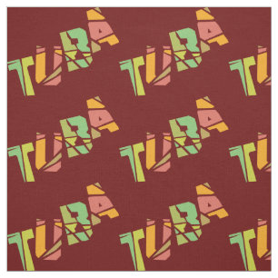 Tissu Tuba texte craqué