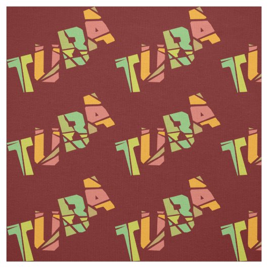 Tissu Tuba texte craqué (Échantillon)