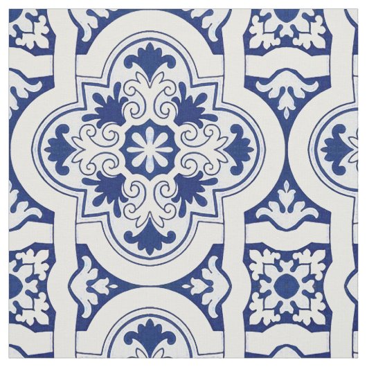 Tissu Tuile bleue portugaise (Échantillon)