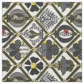 Tissu Tuile élisabéthaine de Blackwork (Échantillon)