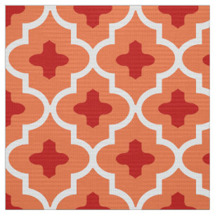 Tissu Tuile marocaine classique, mandarine