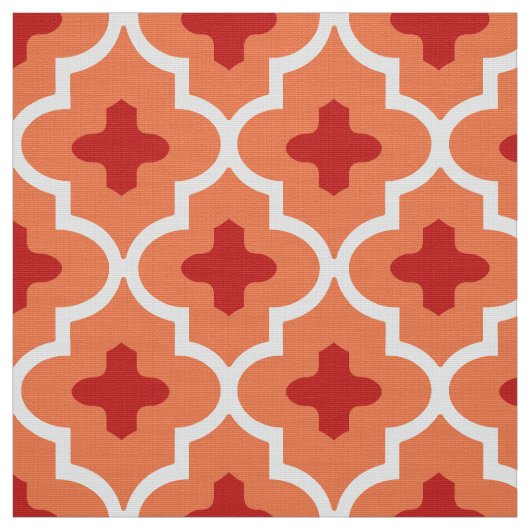 Tissu Tuile marocaine classique, mandarine (Échantillon)