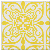 Tissu Tuile marocaine - jaune et blanc de moutarde (fermé)