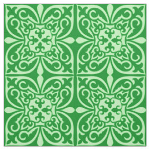 Tissu Tuile marocaine - vert émeraude