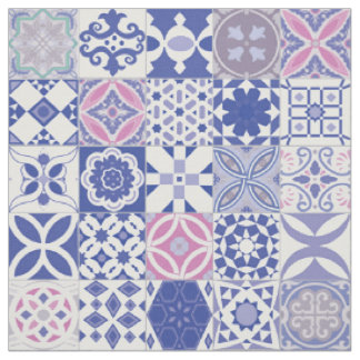 Tissu Tuile marocaine - violet et rose