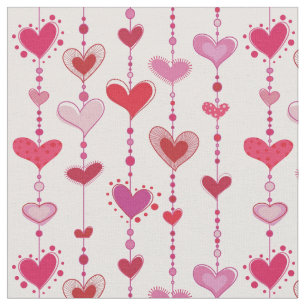 Tissu Tuiles de coeur