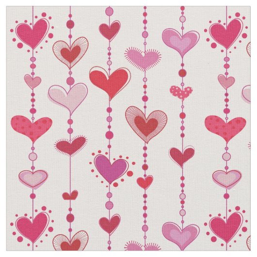 Tissu Tuiles de coeur (Fermer)