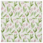 Tissu Tulipe rose fleur botanique moderne (Échantillon)
