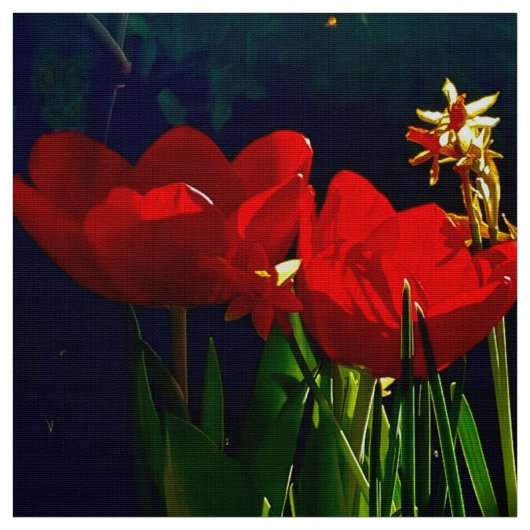 Tissu Tulipe rouge (Échantillon)