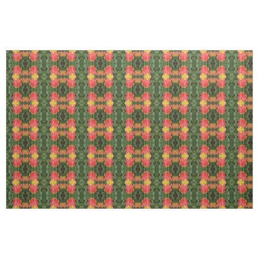 Tissu Tulipe rouge (Yard)