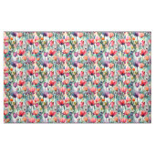 Tissu Tulipes aquarelles (lumière) (Yard)