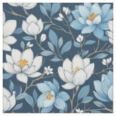 Tissu Tulipes bleues et blanches (fermé)