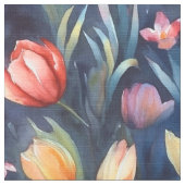 Tissu Tulipes d'aquarelle (Abstraites) (Détail)