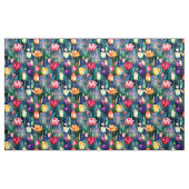 Tissu Tulipes d'aquarelle (foncé) (Yard)