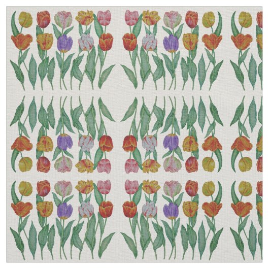Tissu Tulipes de ressort (Échantillon)