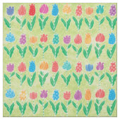 Tissu Tulipes lunatiques (Échantillon)