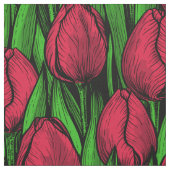 Tissu Tulipes rouges (Échantillon)