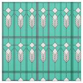 Tissu Turquoise Art Déco (Échantillon)