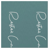 Tissu turquoise blanc français Script Gardez le calme et (fermé)