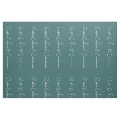 Tissu turquoise blanc français Script Gardez le calme et (Fat Quarter)