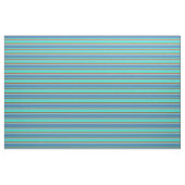 Tissu Turquoise, Bleu, Cyan clair & Lignes Brown (Fat Quarter)
