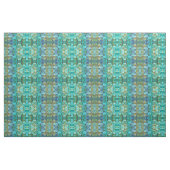 Tissu Turquoise bleu jaune rose hydrangée fleurs florale (Fat Quarter)