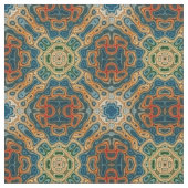 Tissu Turquoise Bleu Orangé jaune Vert Hip Orient Bali A (Fermer)