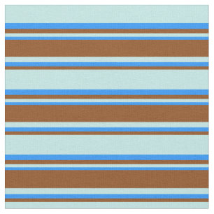 Tissu Turquoise, Brown & Bleu Motif des rayures