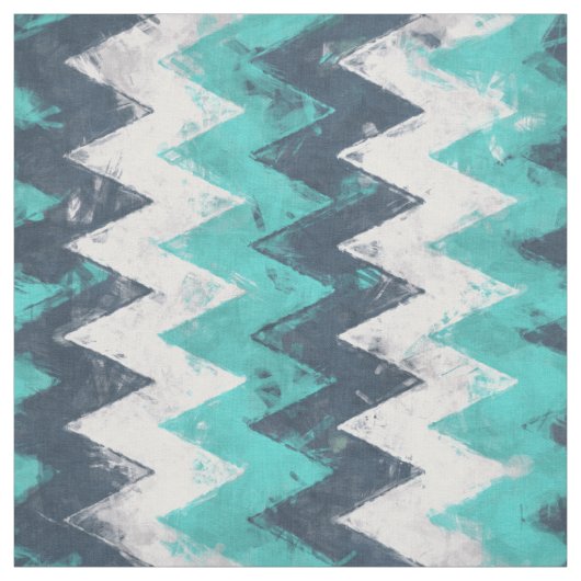 Tissu Turquoise Chevron (Échantillon)