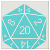 Tissu turquoise D20 dés (Fermer)