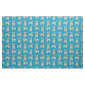 Tissu Turquoise de Frenchie Dog (Fat Quarter)