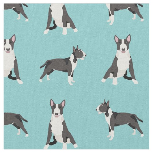 Tissu turquoise de taureau terrier (Fermer)