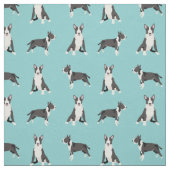 Tissu turquoise de taureau terrier (Échantillon)