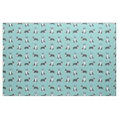 Tissu turquoise de taureau terrier (Fat Quarter)