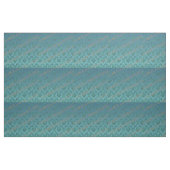 Tissu turquoise d'impression de damassé de vert (Yard)